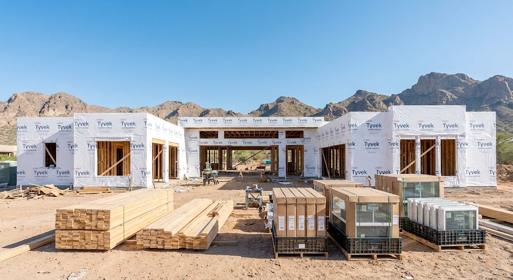 New home construction site